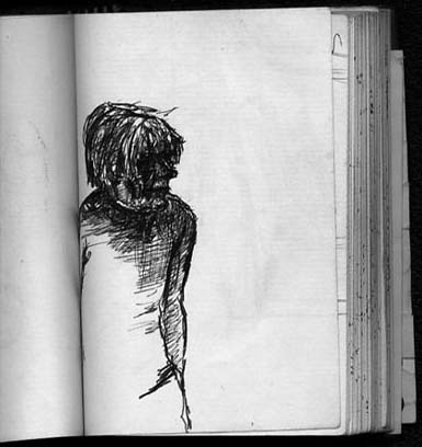 A pen drawing of the Antichrist